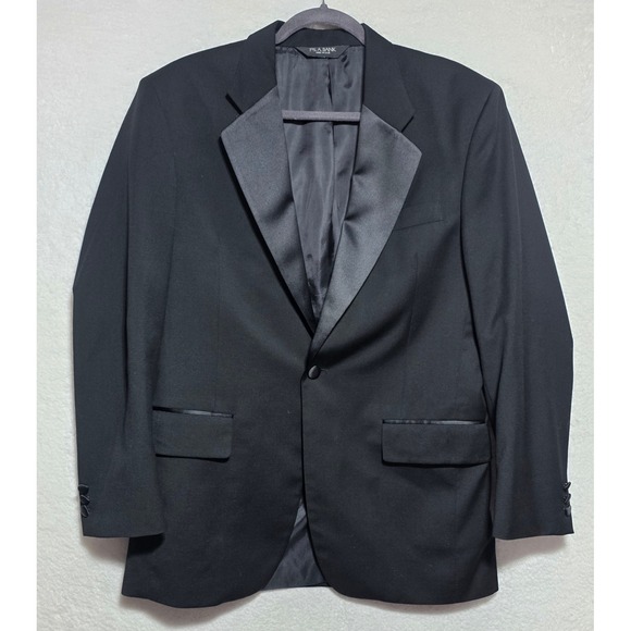 Jos. A. Bank Other - Jos A Bank Mens 38R Tuxedo Jacket Black 100% Wool Satin Peak Lapel Made in USA